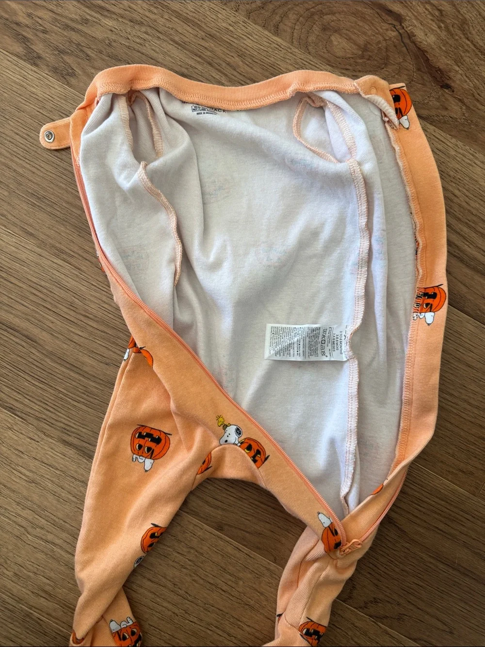 Janie & Jack Infant Snoopy Halloween Footed Pajama, size 3-6M